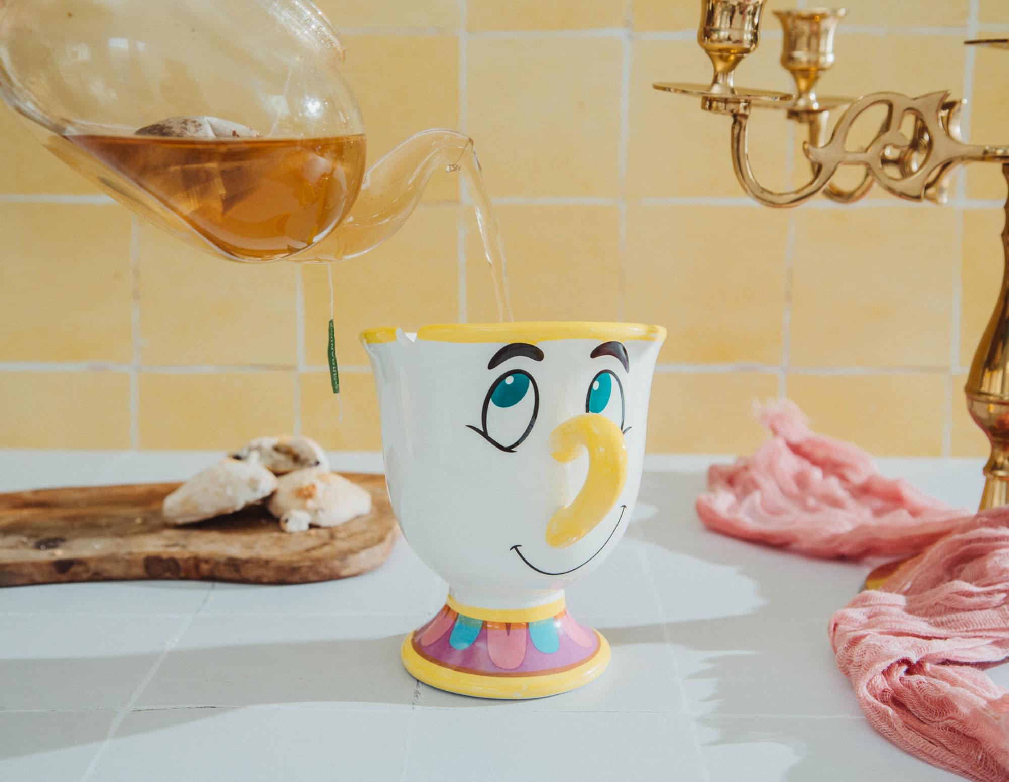 Disney Beauty and the Beast Chip 3D Sculpted Ceramic Mug | Holds 18 Ounces