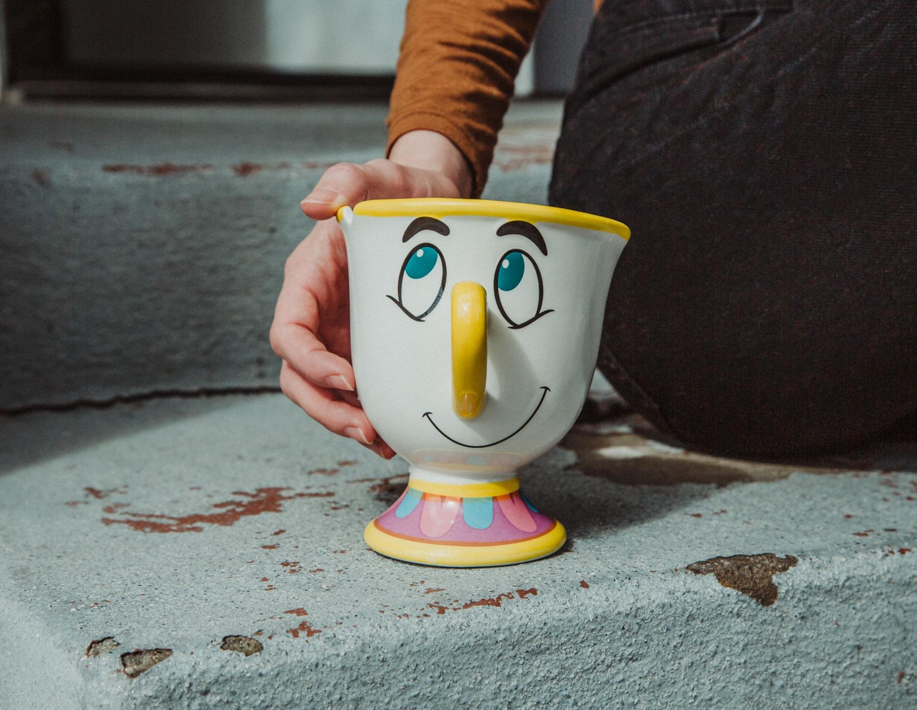 Disney Beauty and the Beast Chip 3D Sculpted Ceramic Mug | Holds 18 Ounces