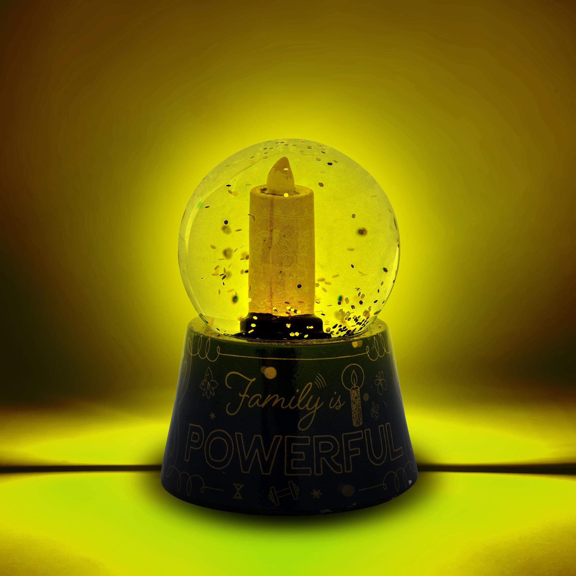 Disney Encanto "Family Is Powerful" Light-Up Mini Snow Globe | 3 Inches Tall