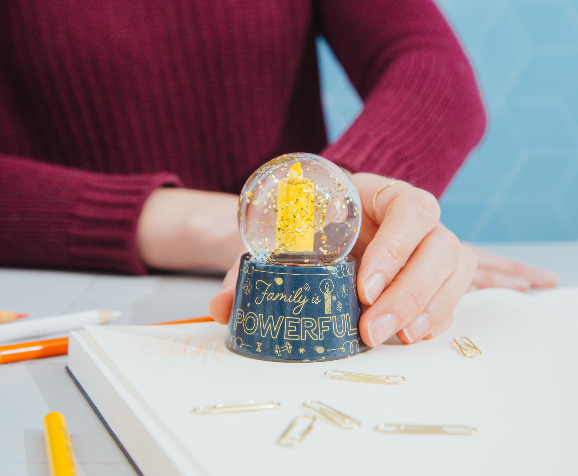 Disney Encanto "Family Is Powerful" Light-Up Mini Snow Globe | 3 Inches Tall