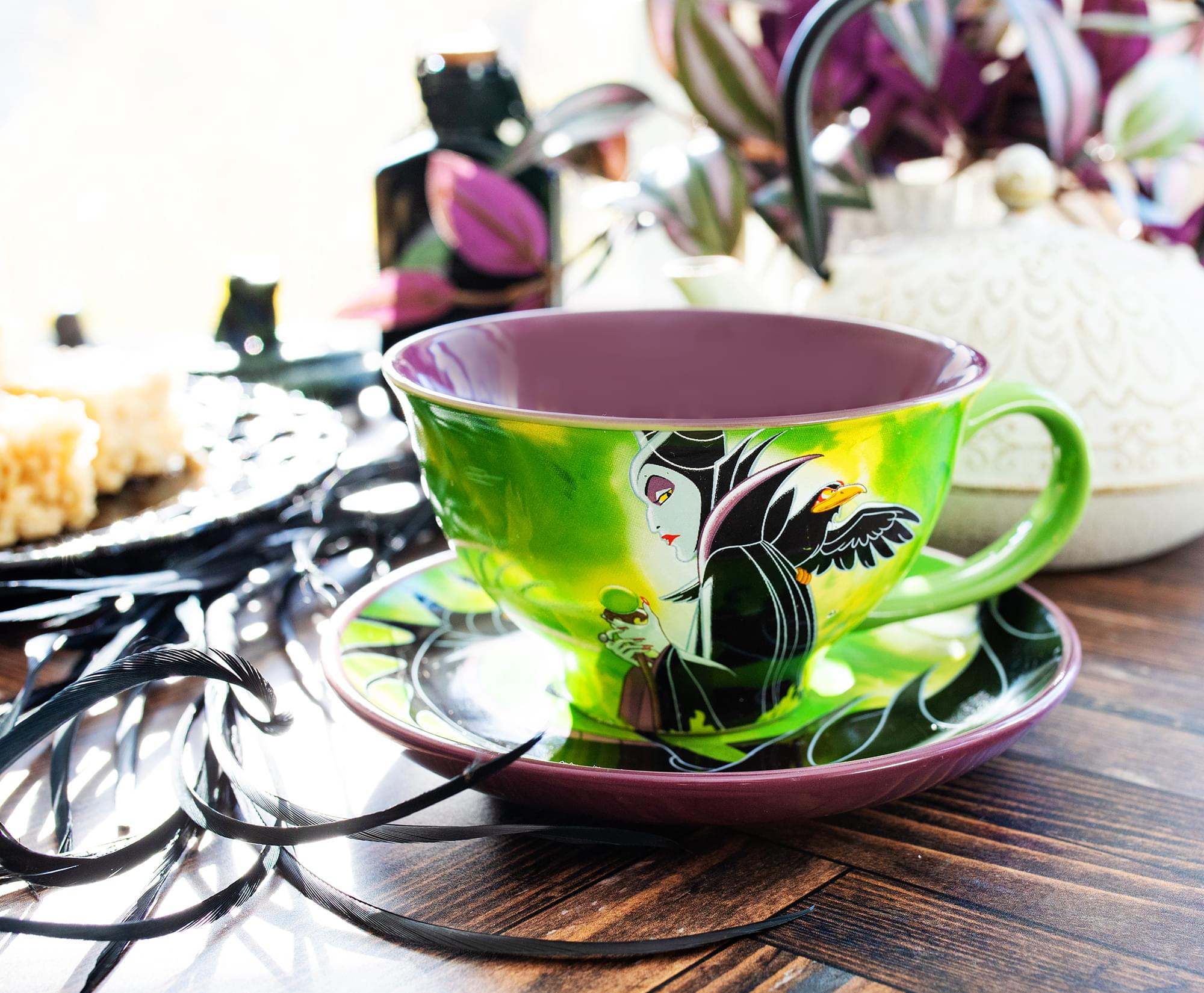 Disney Villains Maleficent Ceramic Teacup and Saucer Set