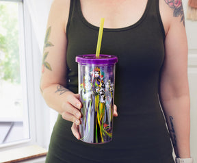 Disney Villains Plastic Cold Cup With Lid and Straw | Holds 20 Ounces