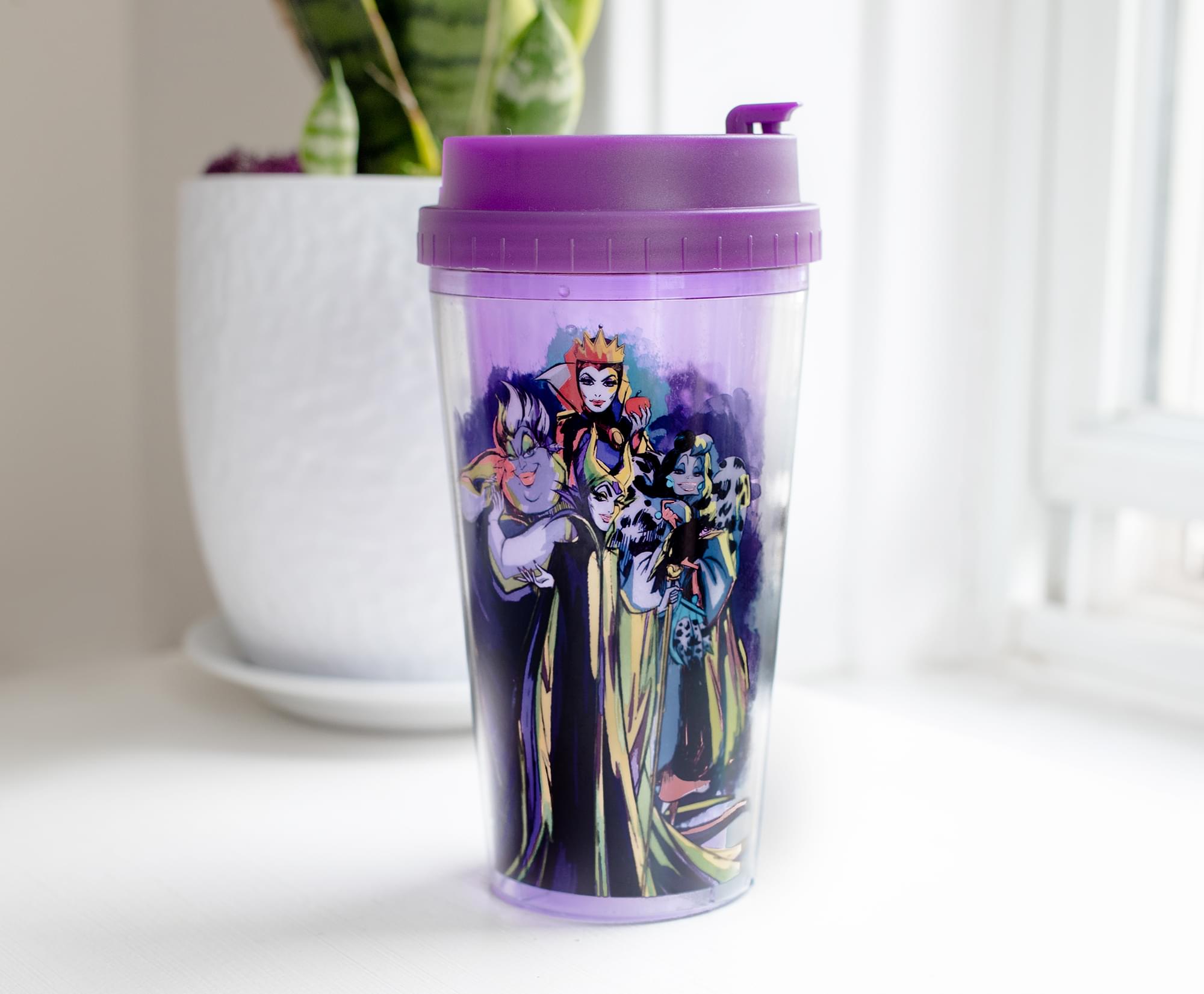 Disney Villains "Bad Vibes Only" Double-Walled Plastic Tumbler | Holds 16 Ounces