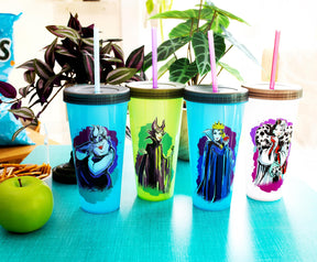 Disney Villains Color-Changing Plastic Tumblers | Set of 4