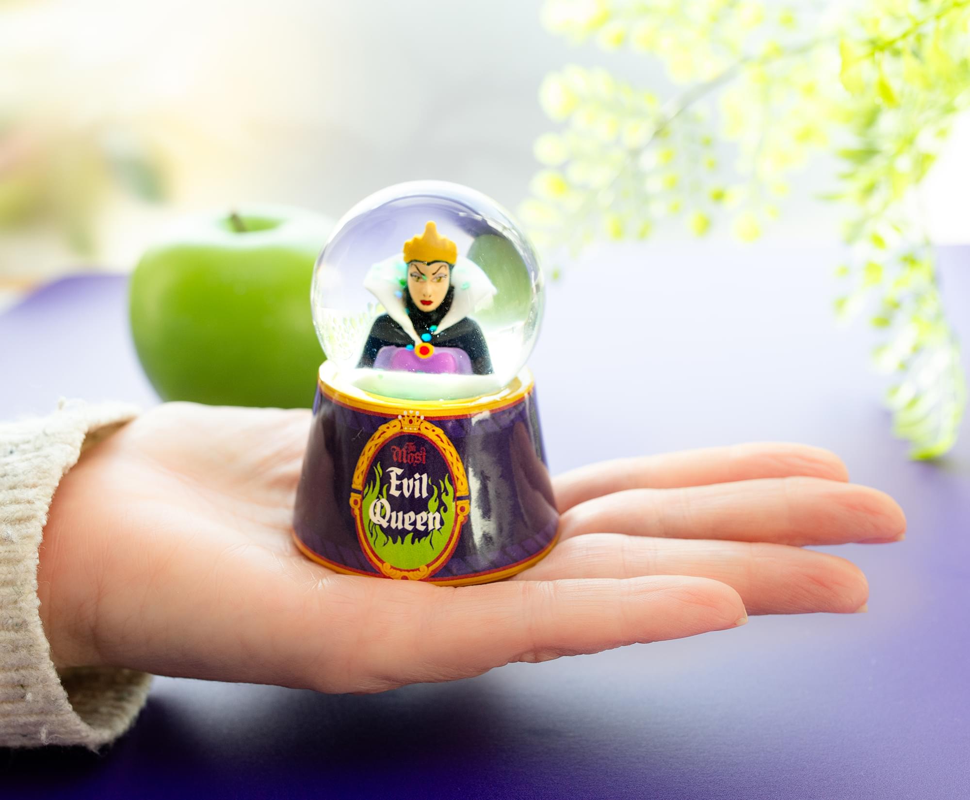 Disney Snow White Evil Queen "Mirror, Mirror" Mini Light-Up Snow Globe
