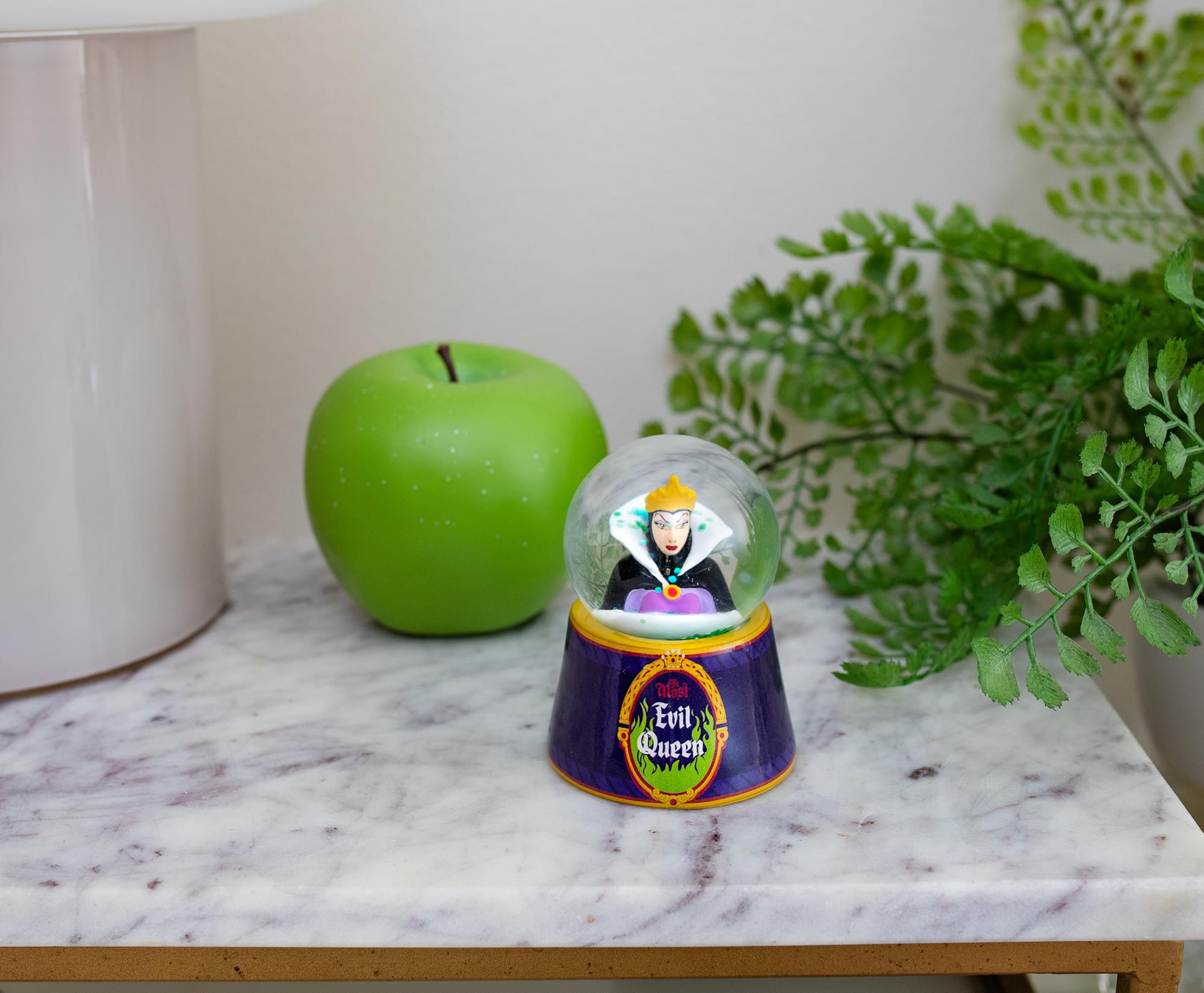 Disney Snow White Evil Queen "Mirror, Mirror" Mini Light-Up Snow Globe