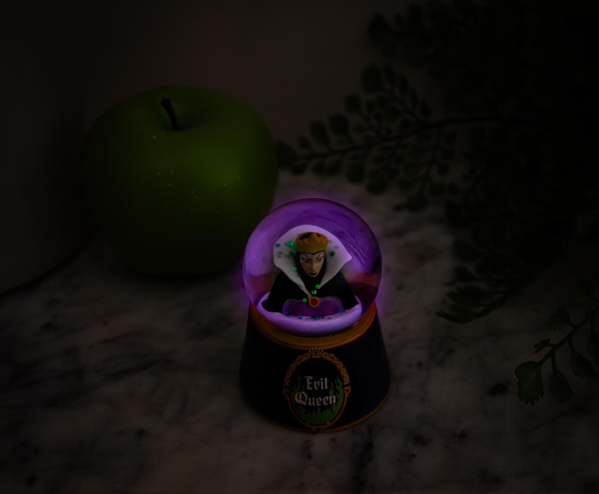 Disney Snow White Evil Queen "Mirror, Mirror" Mini Light-Up Snow Globe