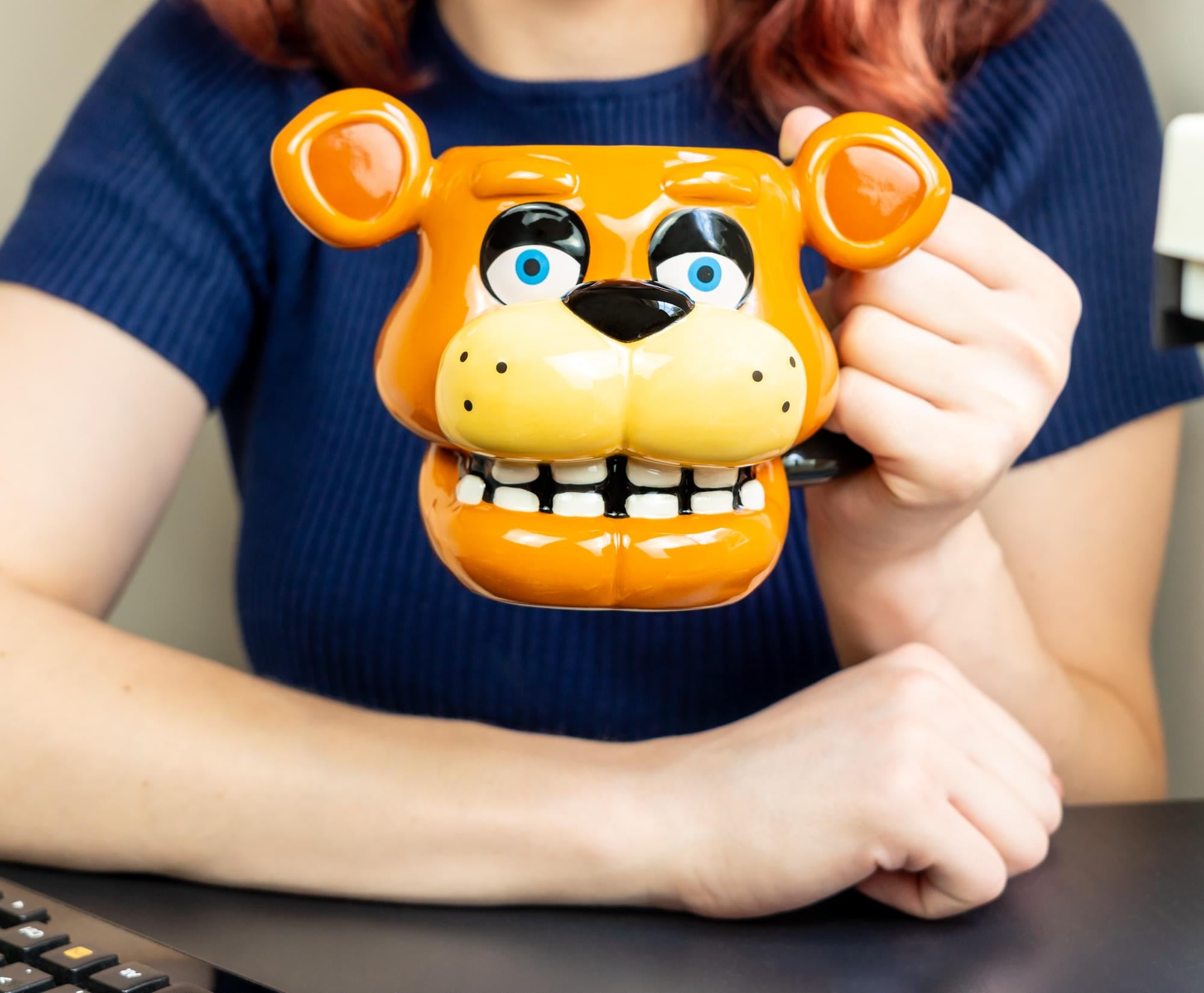 Five Nights At Freddy's Freddy Face Sculpted Ceramic Mug | Holds 20 Ounces