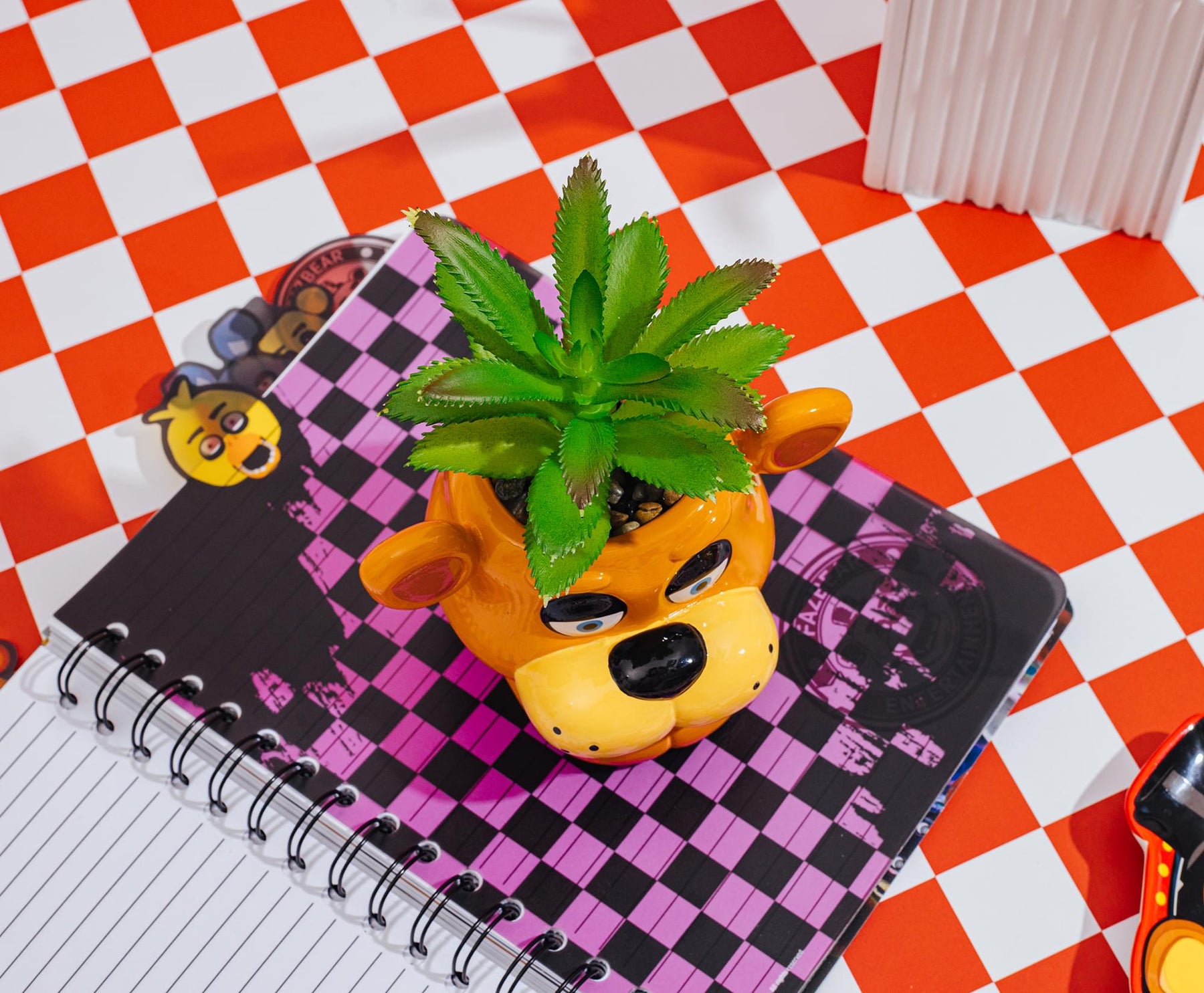 Five Nights At Freddy's Freddy Fazbear Mini Planter With Artificial Succulent