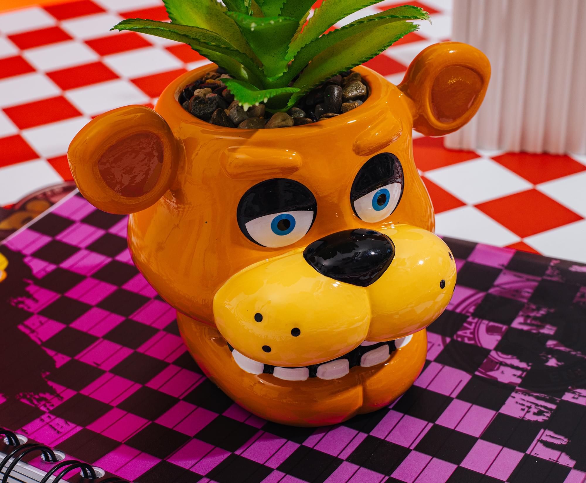 Five Nights At Freddy's Freddy Fazbear Mini Planter With Artificial Succulent