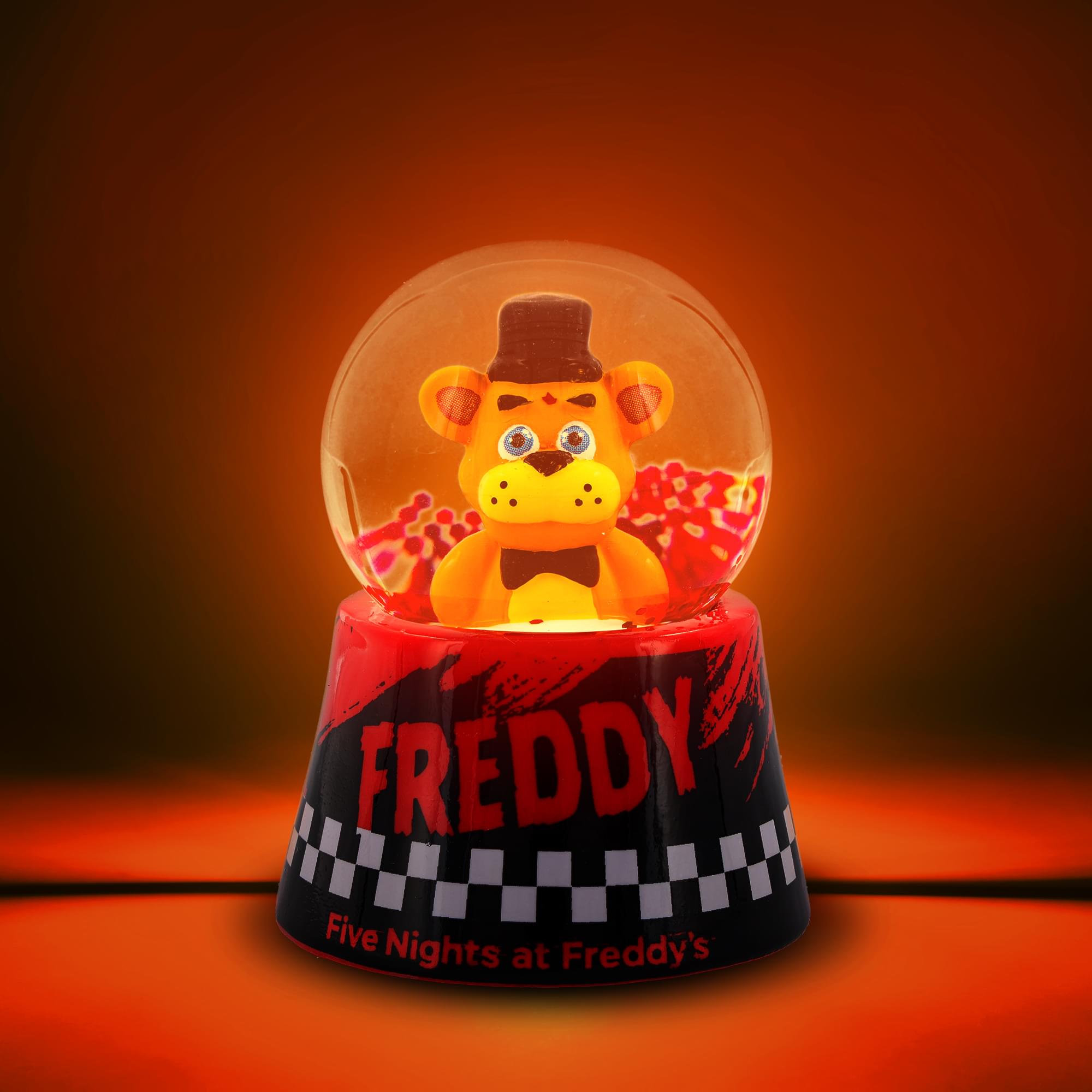 Five Nights At Freddy's Freddy Fazbear 3-Inch Mini Light-Up Snow Globe