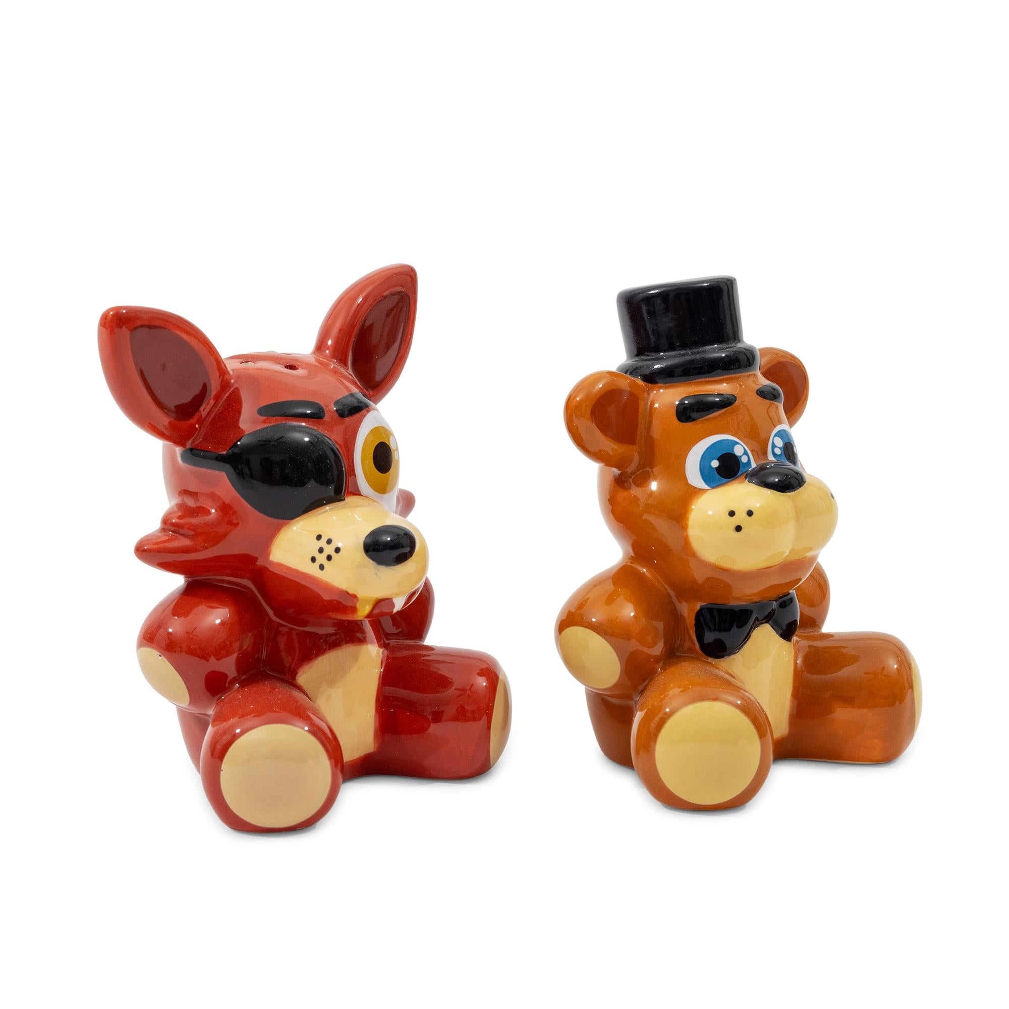 Five Nights At Freddy's Freddy and Foxy Ceramic Salt and Pepper Shaker Set