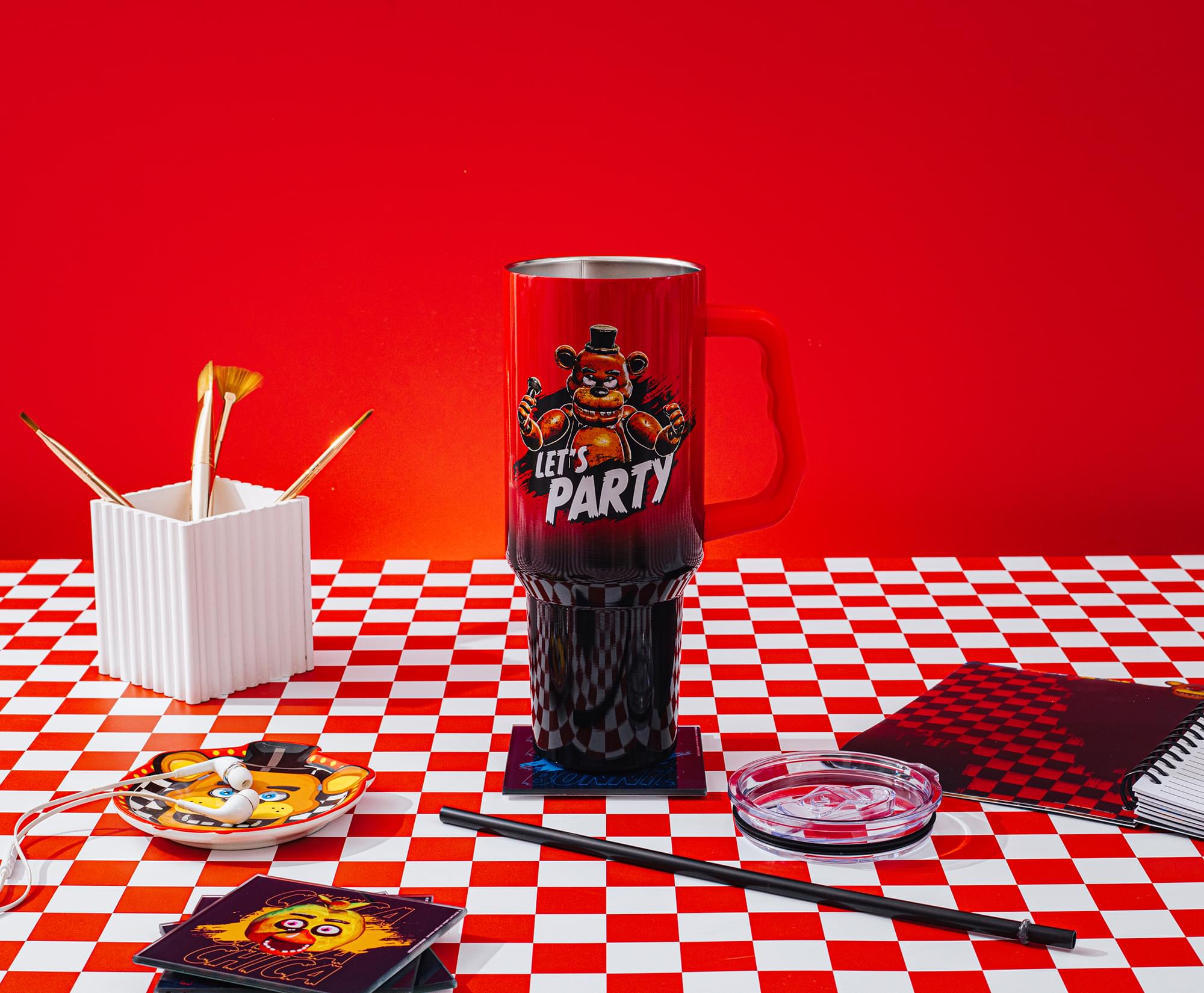 Five Nights At Freddy's "Let's Party" Stainless Steel Tumbler | Holds 40 Ounces