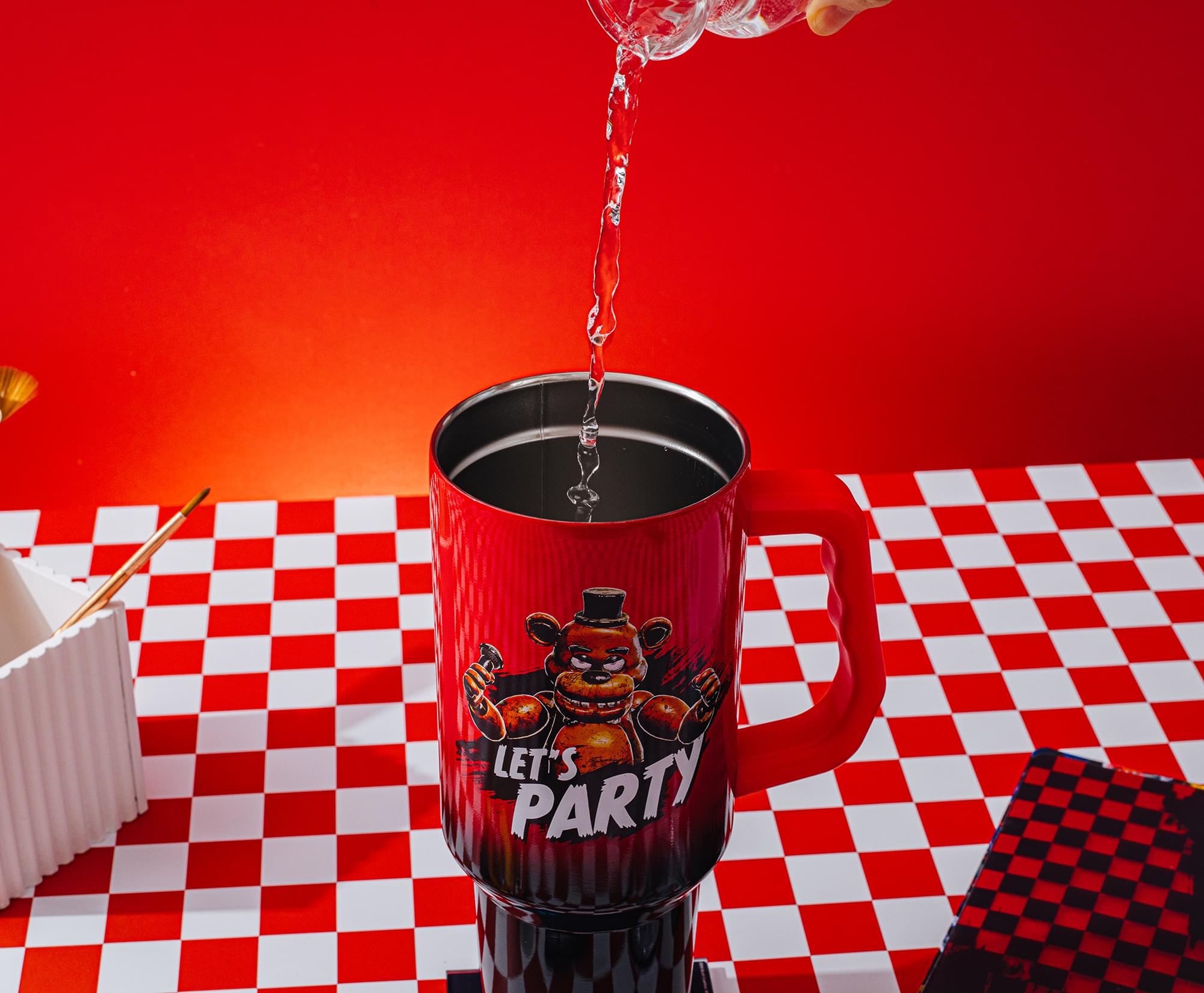 Five Nights At Freddy's "Let's Party" Stainless Steel Tumbler | Holds 40 Ounces