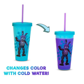 Five Nights At Freddy's 4-Piece Color-Changing Plastic Tumbler Set