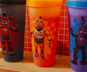 Five Nights At Freddy's 4-Piece Color-Changing Plastic Tumbler Set