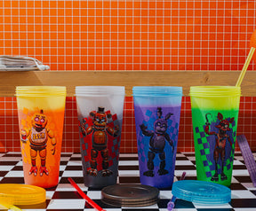 Five Nights At Freddy's 4-Piece Color-Changing Plastic Tumbler Set
