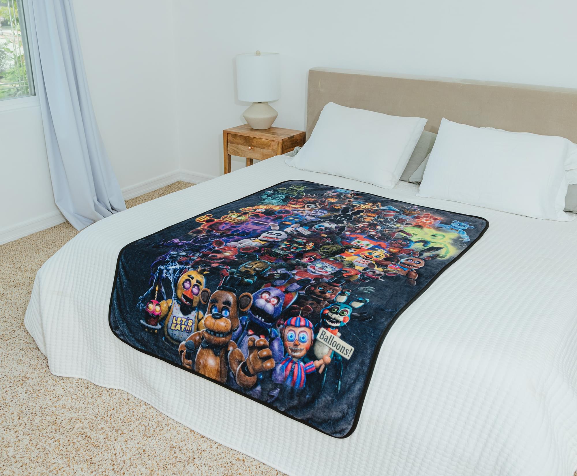 Five Nights At Freddy's Character Collage Fleece Throw Blanket | 45 x 60 Inches