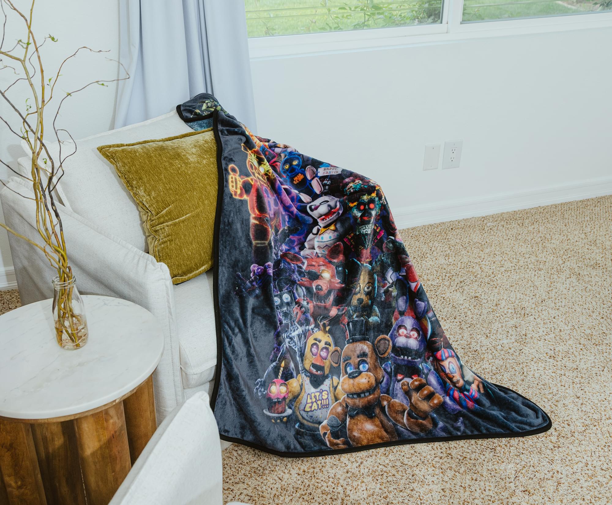 Five Nights At Freddy's Character Collage Fleece Throw Blanket | 45 x 60 Inches