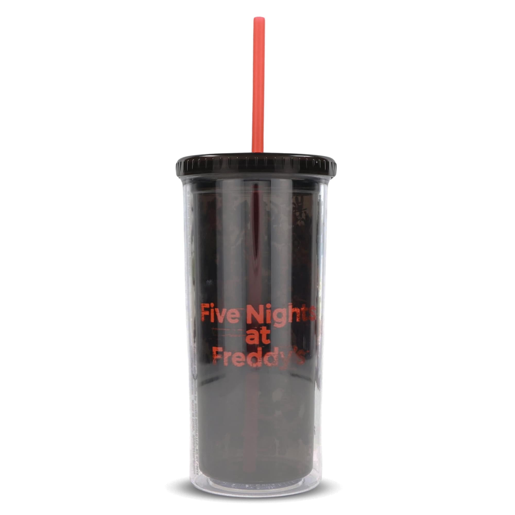 Five Nights At Freddy's Collage 20-Ounce Carnival Cup With Lid and Straw