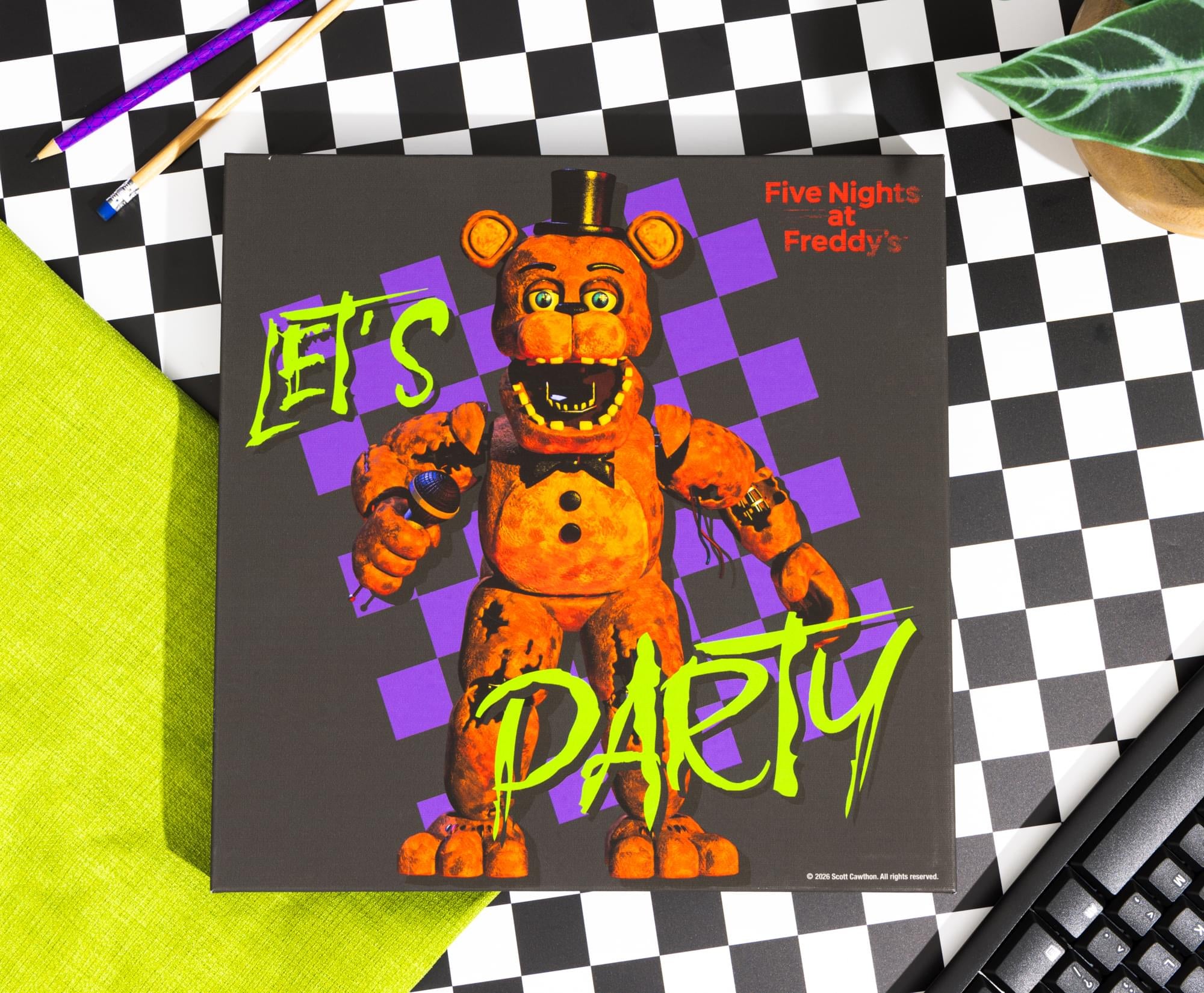 Five Nights At Freddy's "Let's Party" Canvas Wall Art | 12 x 12 Inches