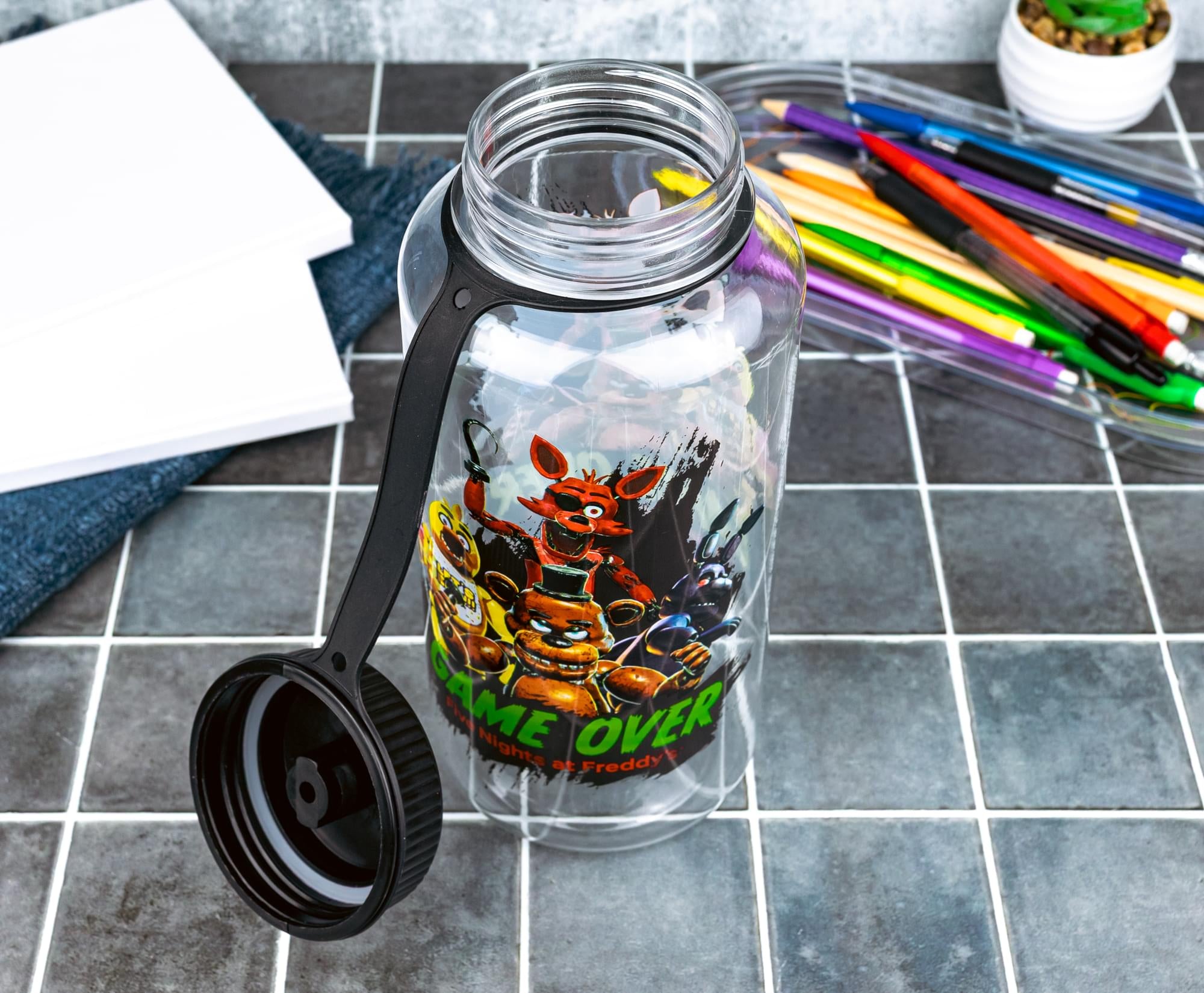 Five Nights At Freddy's "Game Over" Sports Water Bottle | Holds 40 Ounces