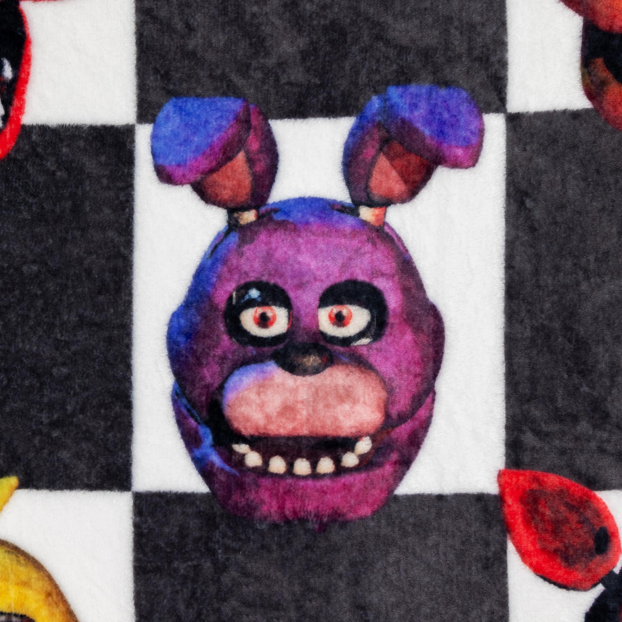 Five Nights At Freddy's Checkerboard Fleece Throw Blanket | 45 x 60 Inches