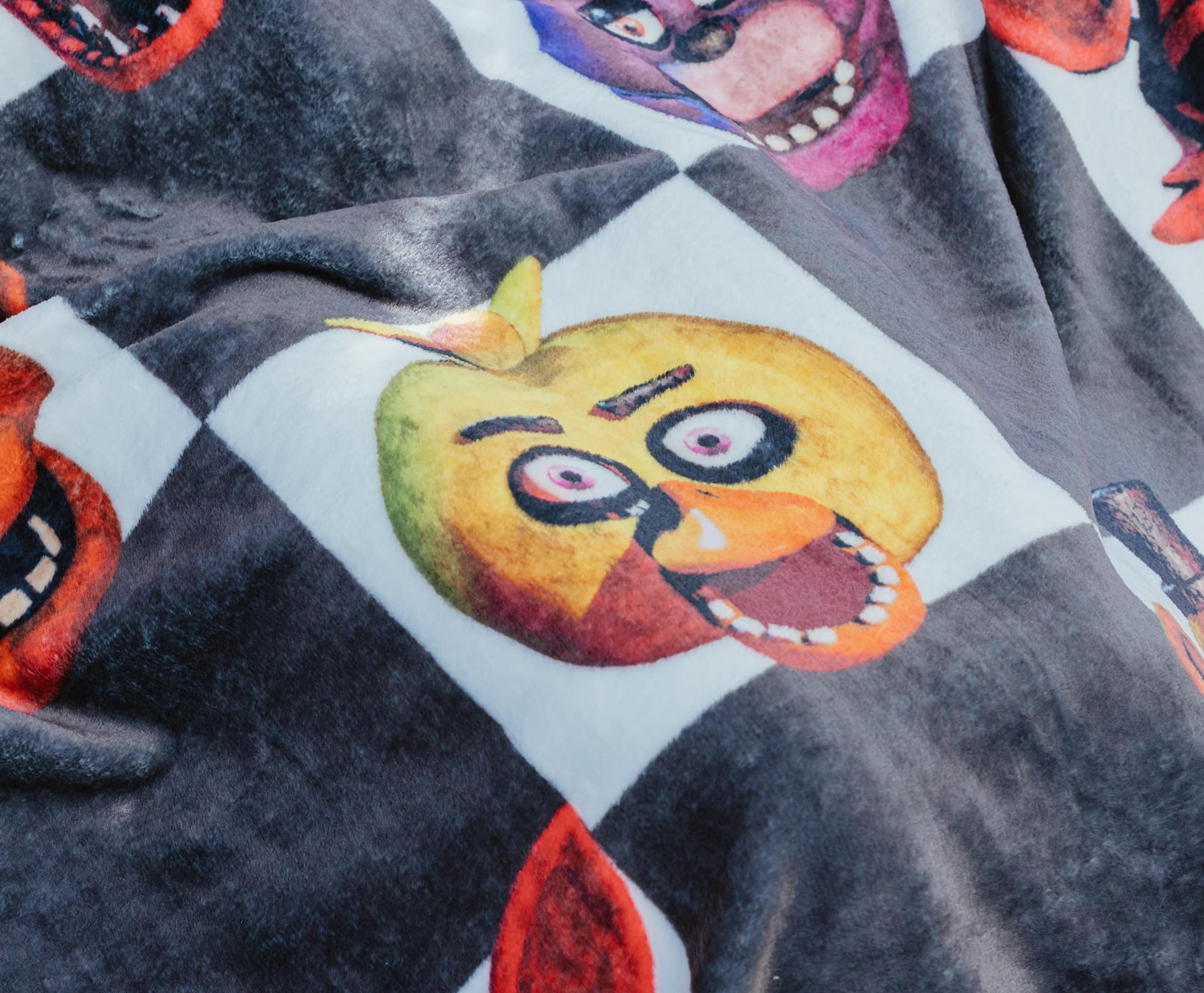 Five Nights At Freddy's Checkerboard Fleece Throw Blanket | 45 x 60 Inches