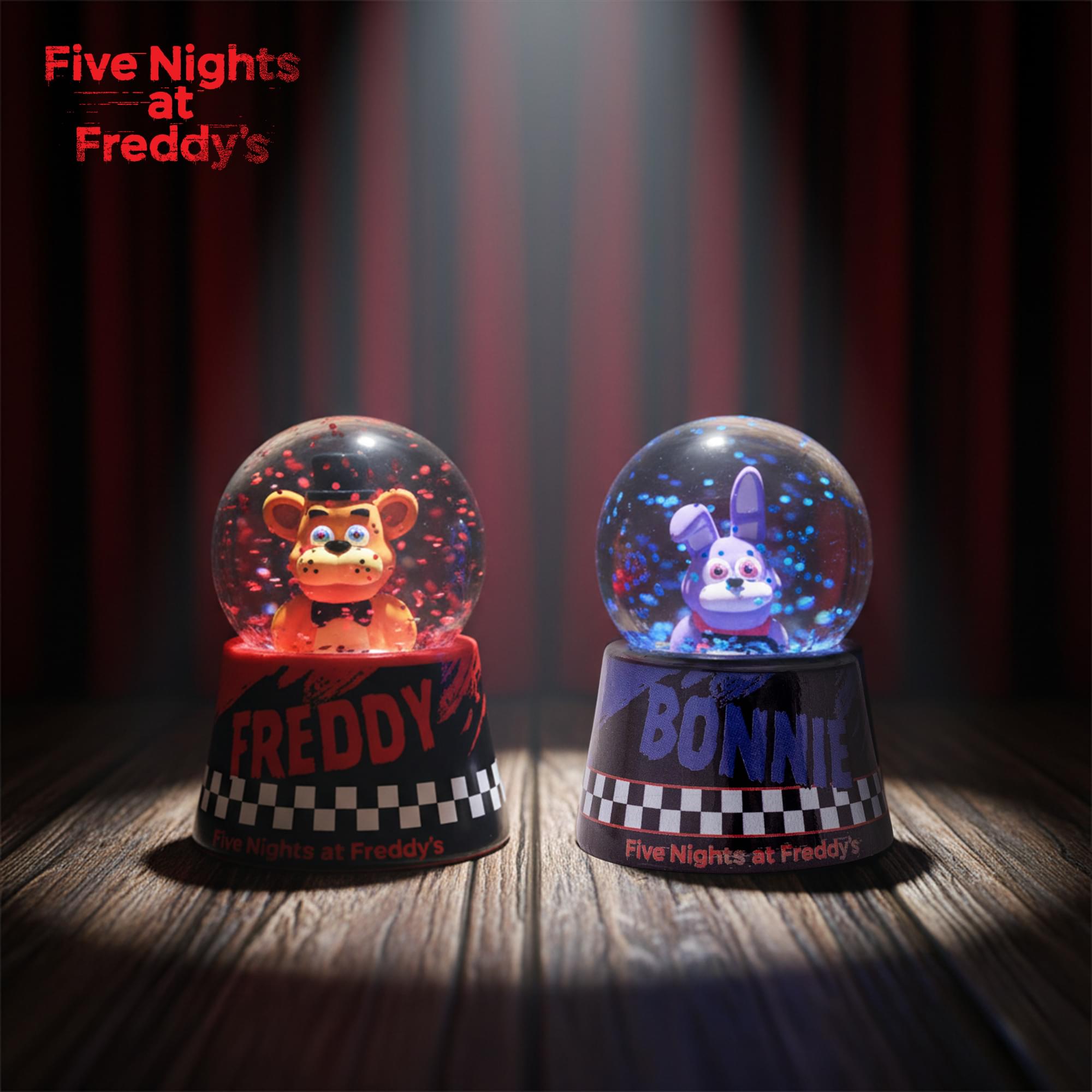 Five Nights At Freddy's 3 Inch Mini Snow Globe Set Of 4