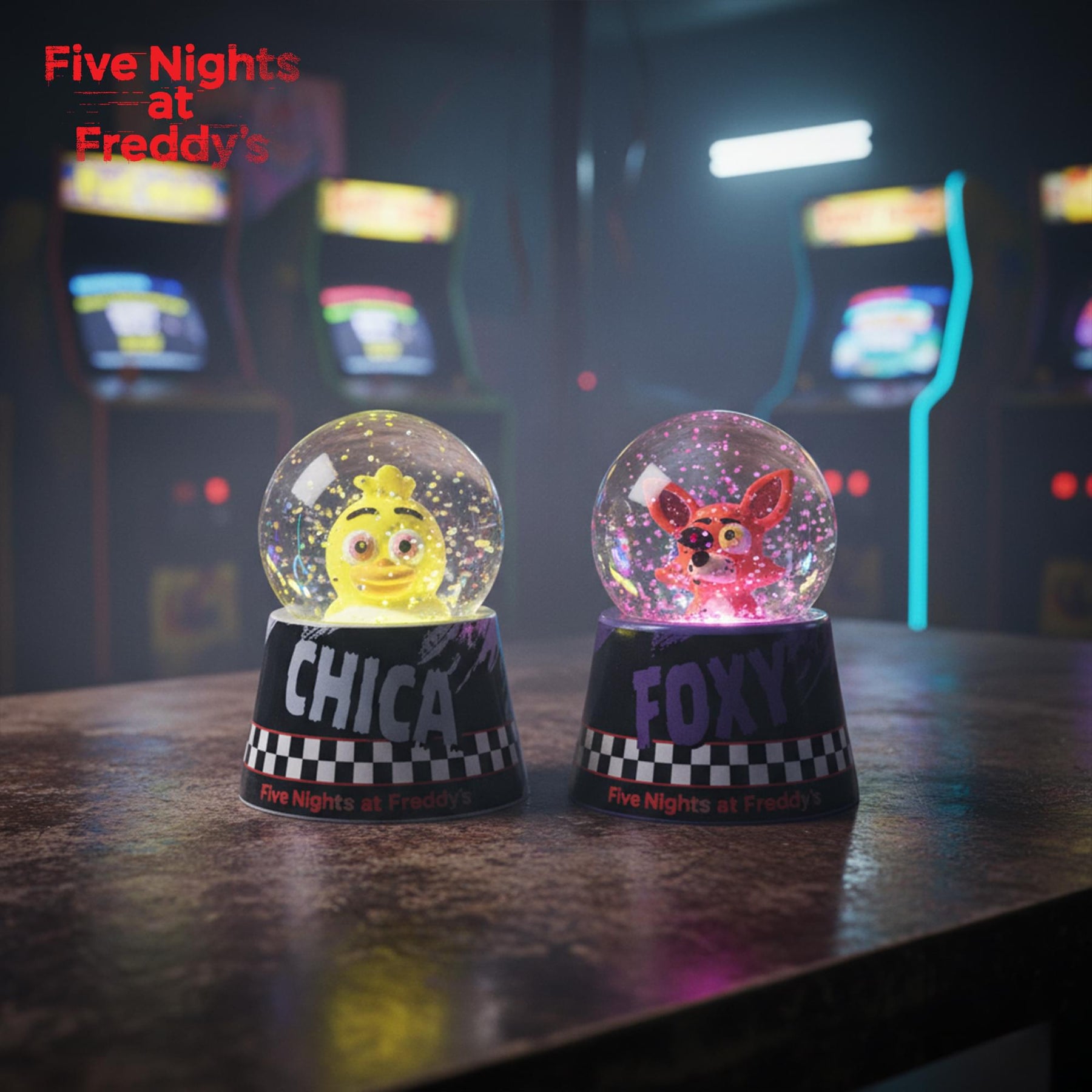 Five Nights At Freddy's 3 Inch Mini Snow Globe Set Of 4