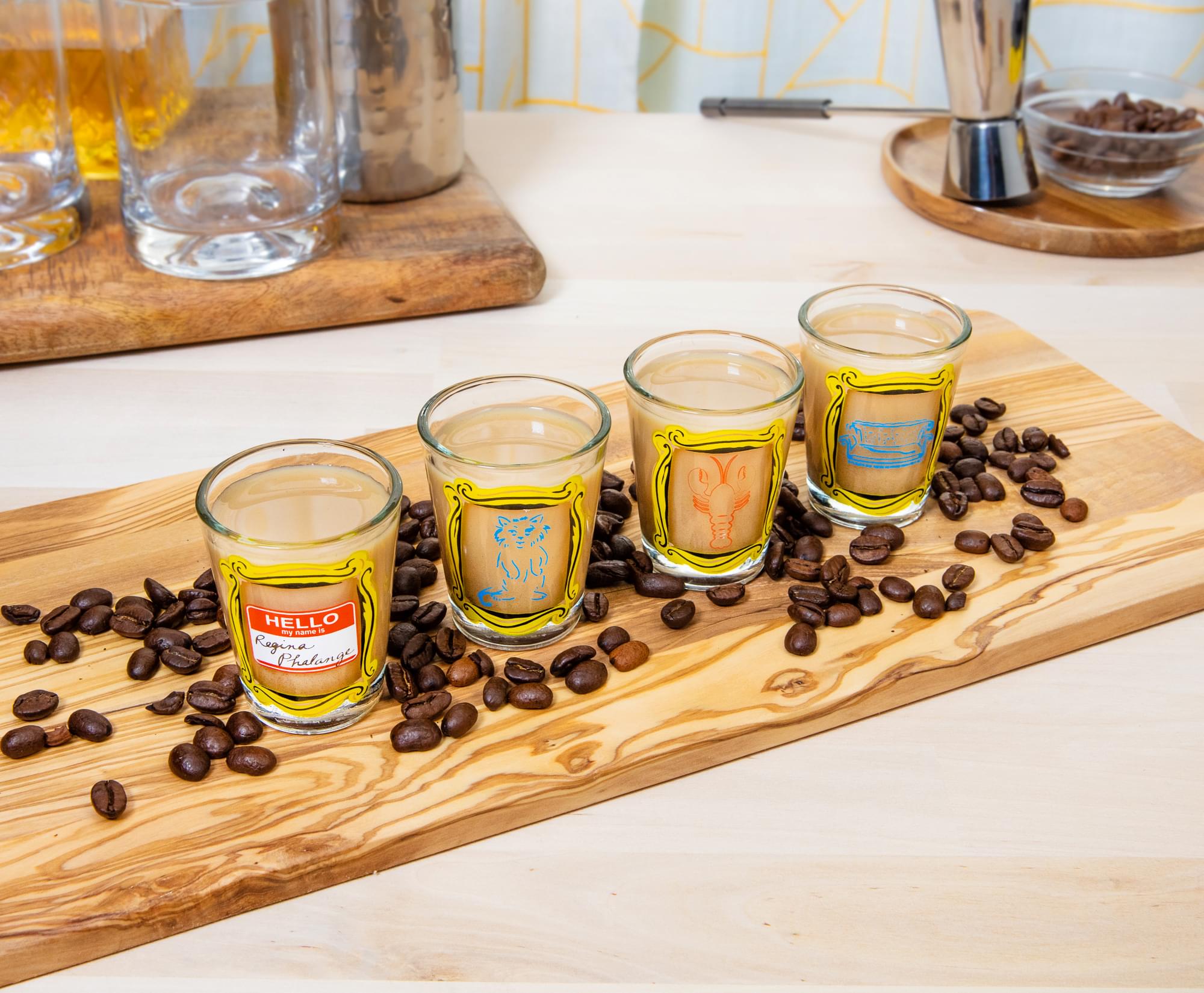 Friends Framed Icons 1.5-Ounce Mini Shot Glasses | Set of 4