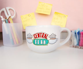 Friends Smelly Cat Central Perk Ceramic Soup Mug With Vented Lid | 24 Ounces