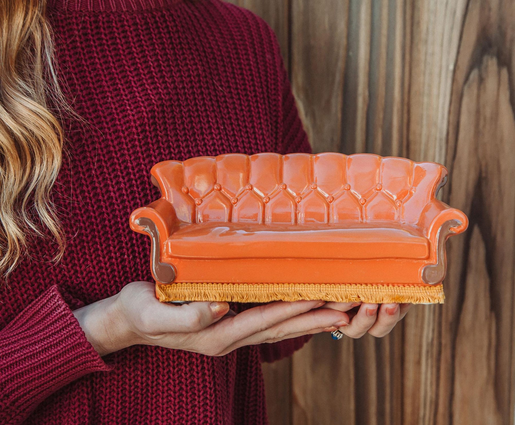 Friends Central Perk Orange Couch Figural Coin Bank Storage | Toynk Exclusive