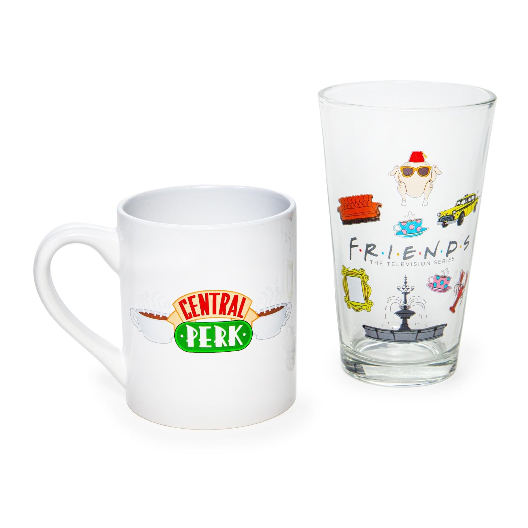Friends Iconography Pint Glass and Ceramic Mug Set