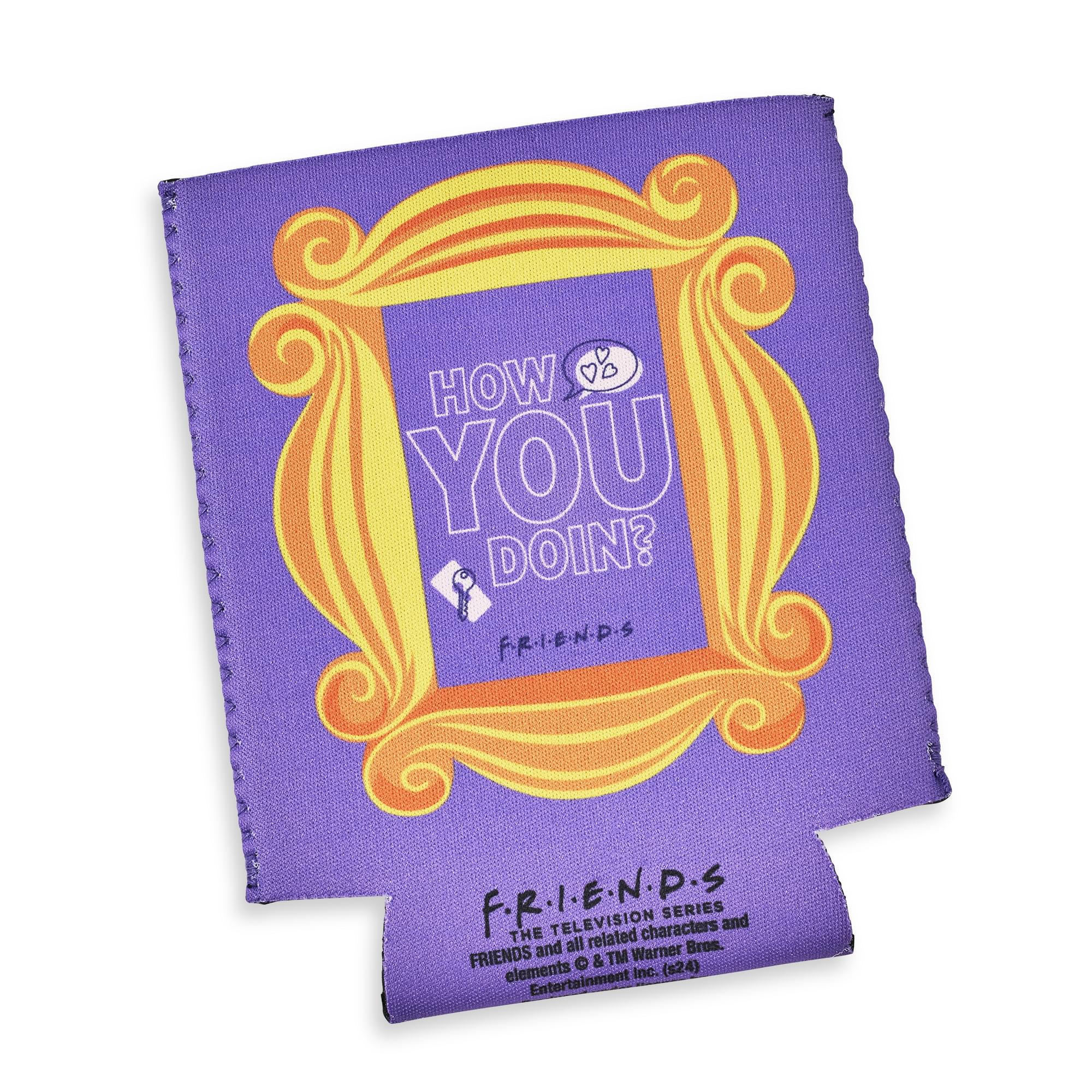 Friends "How You Doin" Peephole Frame Foam Can Hugger | Fits Most 12-Ounce Cans