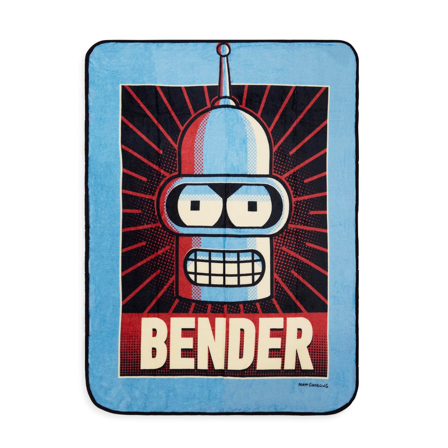 Futurama Bender Raschel Throw Blanket | 45 x 60 Inches