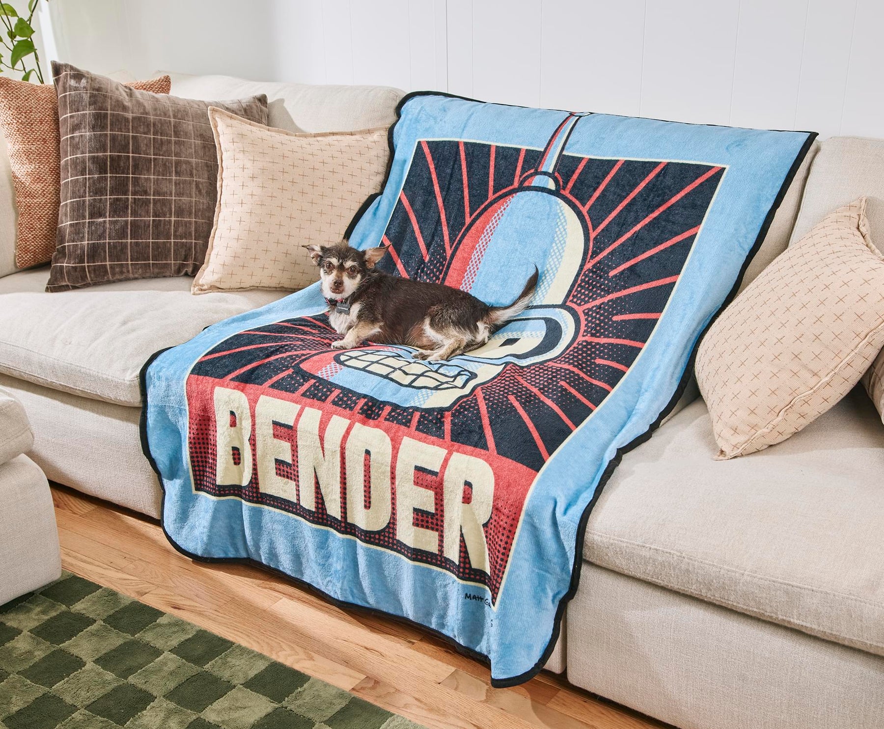 Futurama Bender Raschel Throw Blanket | 45 x 60 Inches