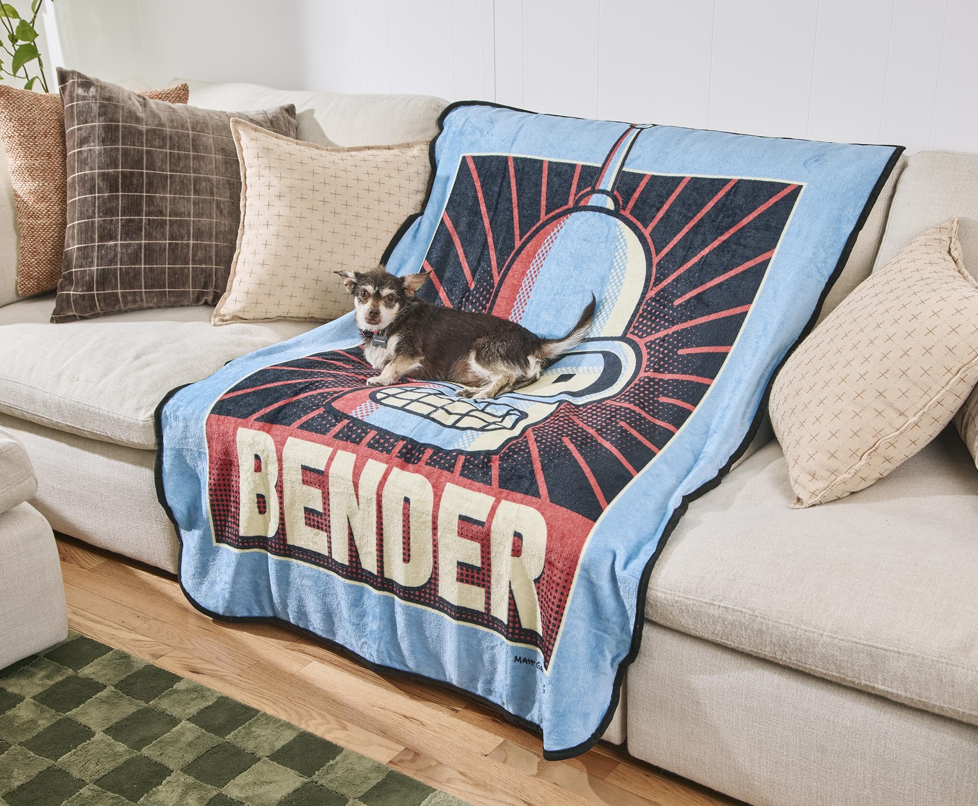 Futurama Bender Raschel Throw Blanket | 45 x 60 Inches