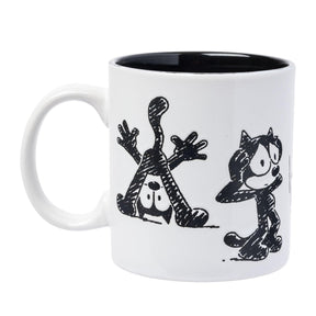 Felix the Cat Hand Drawn 20oz Wax-Resist Ceramic Mug