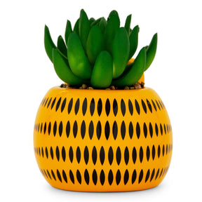 Garfield 4-Inch Ceramic Mini Planter With Artificial Succulent