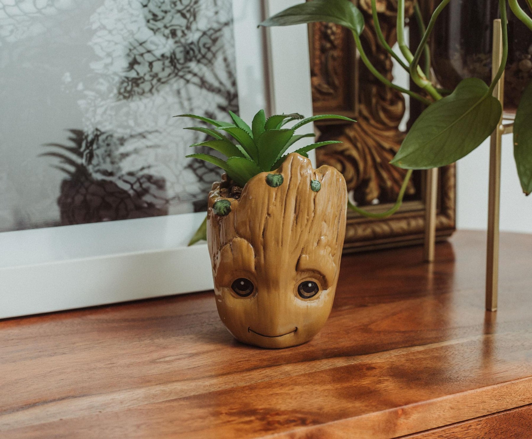 Marvel Studios I Am Groot 3-Inch Ceramic Mini Planter With Artificial Succulent