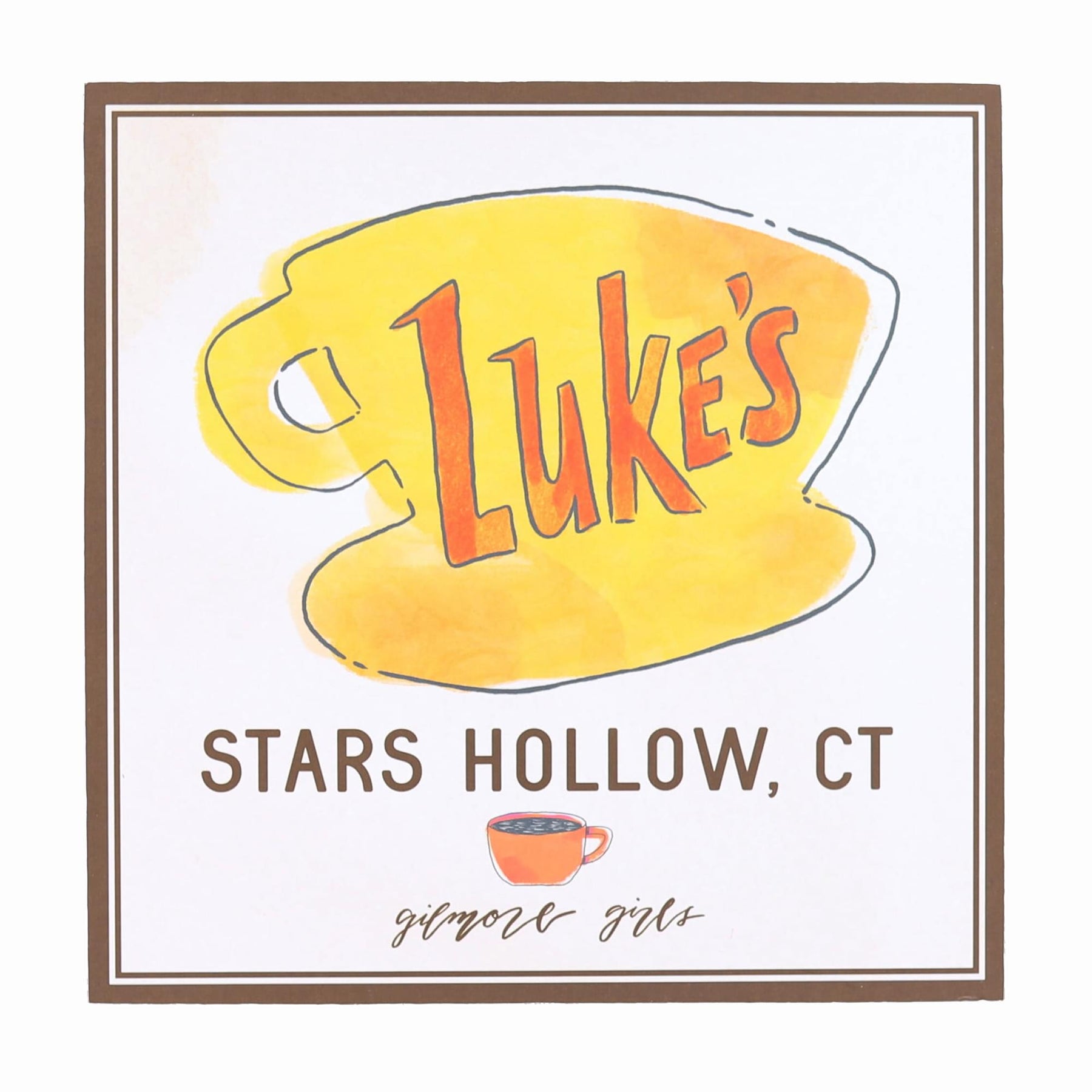 Gilmore Girls Lukes Diner 6 x 6 x 1.5 Inch MDF Wood Wall Art