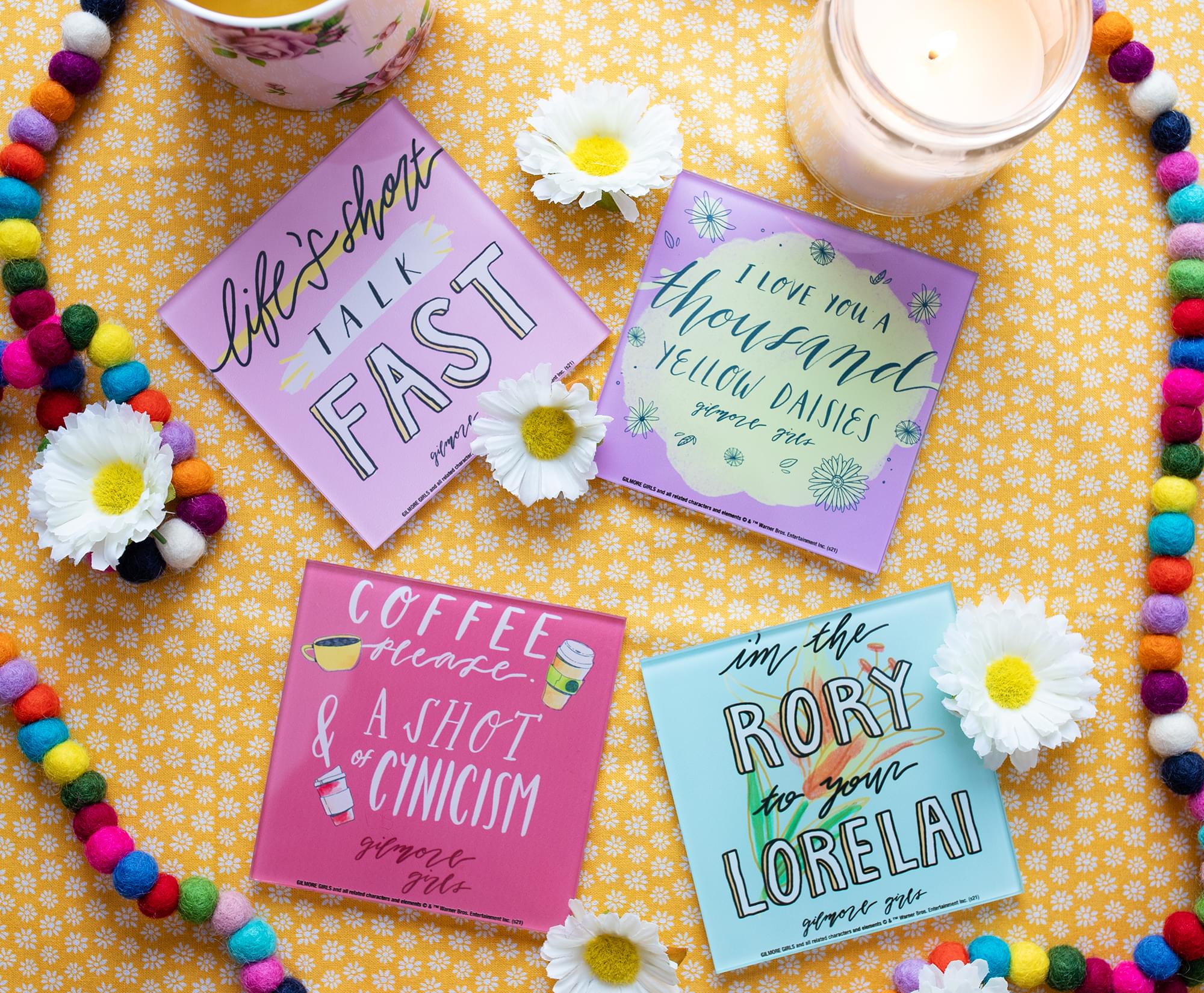 Gilmore Girls Quotes Glass Coasters | Set of 4