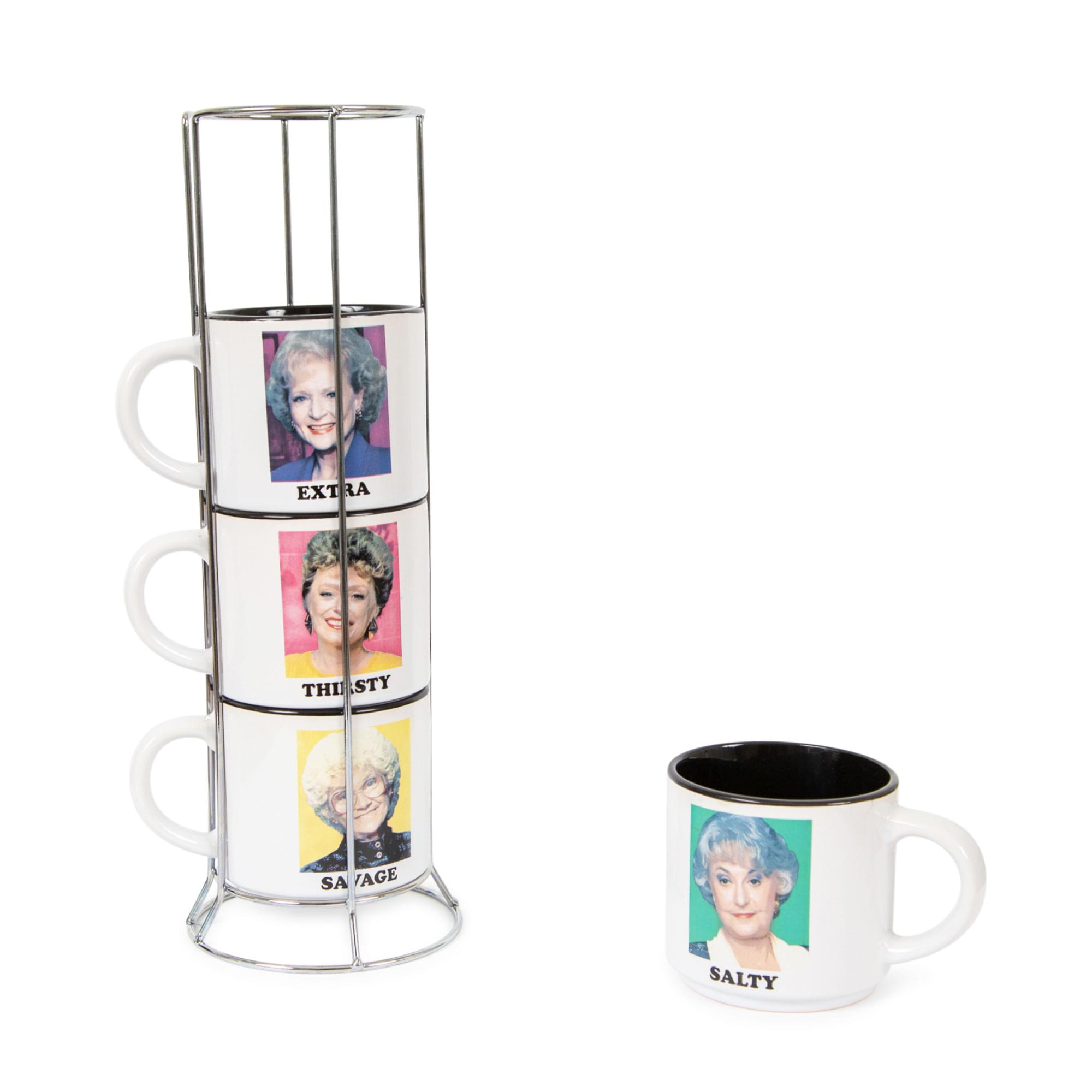 The Golden Girls 10-Ounce Stacking Ceramic Coffee Mugs | Set of 4