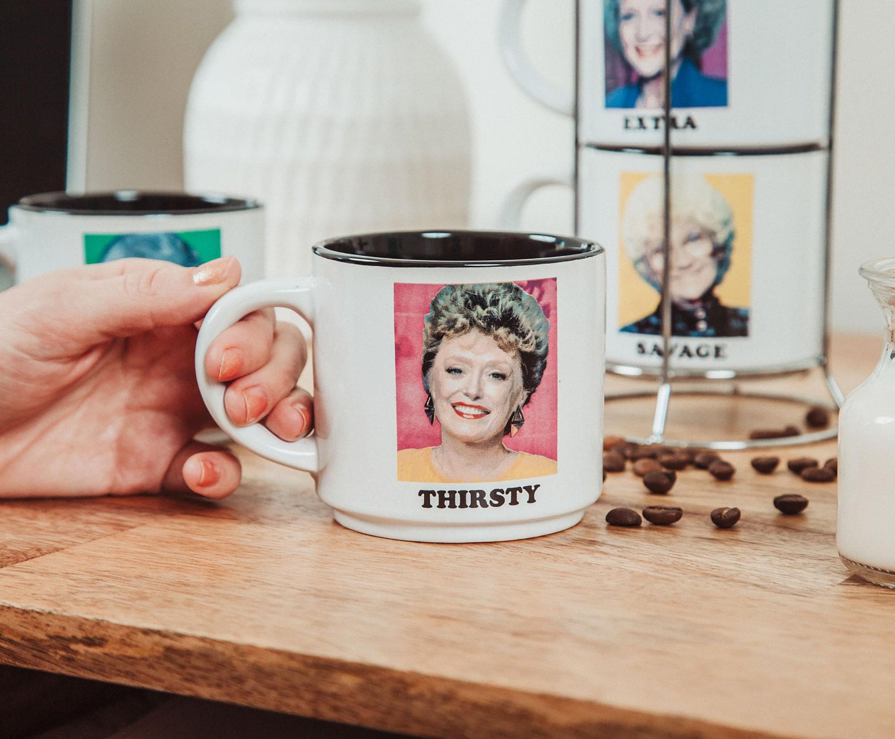The Golden Girls 10-Ounce Stacking Ceramic Coffee Mugs | Set of 4