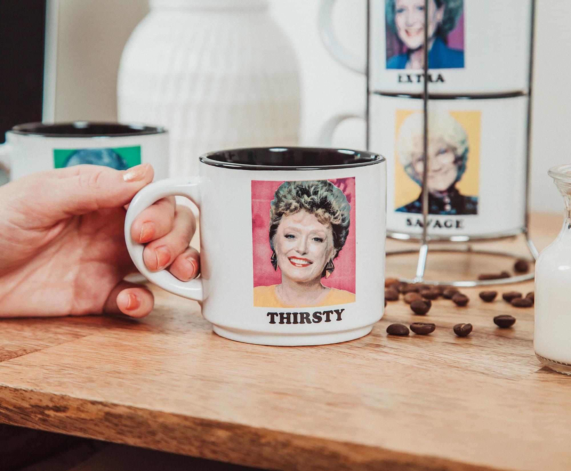 The Golden Girls 10-Ounce Stacking Ceramic Coffee Mugs | Set of 4