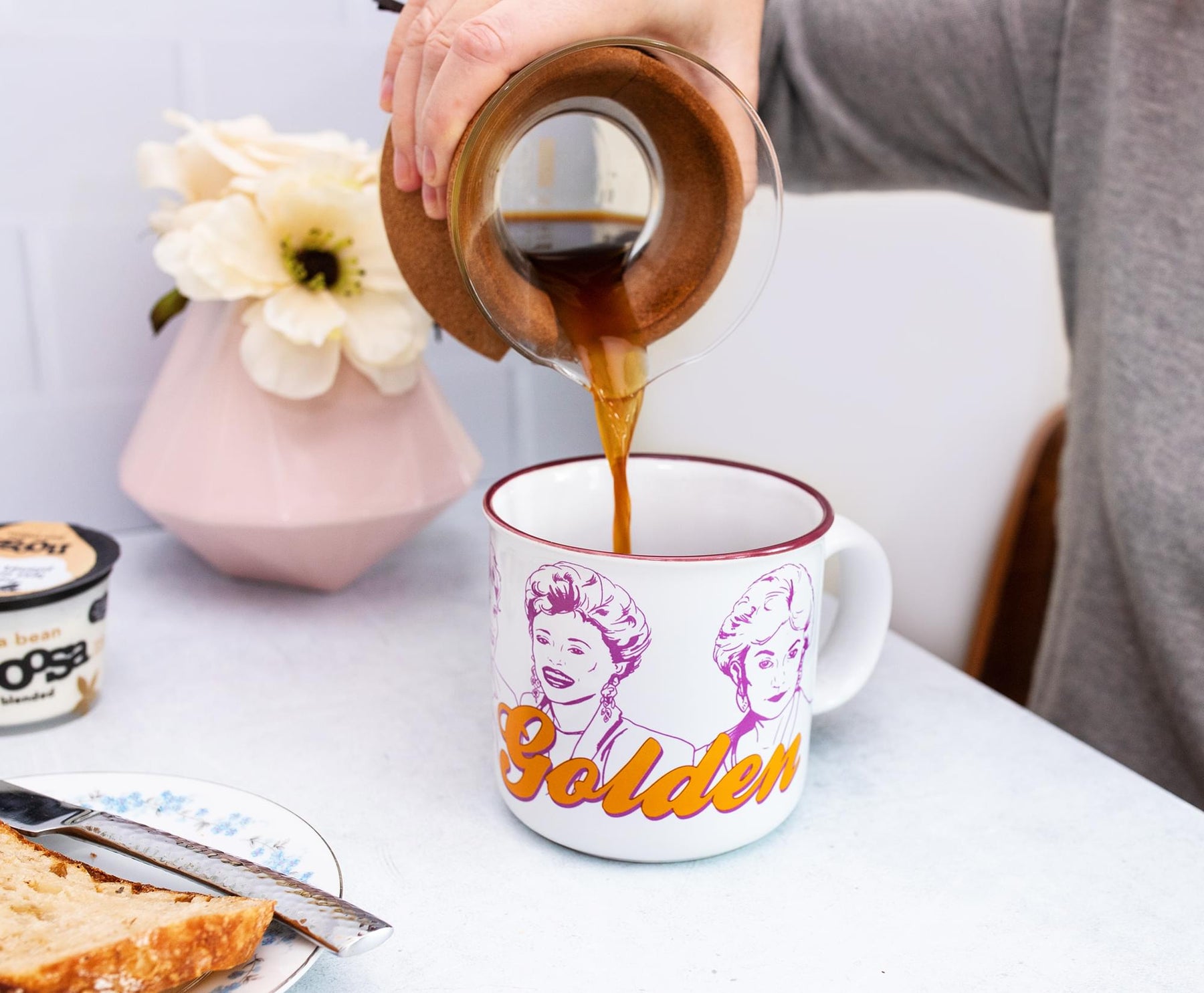 The Golden Girls "Stay Golden" Ceramic Camper Mug | Holds 20 Ounces