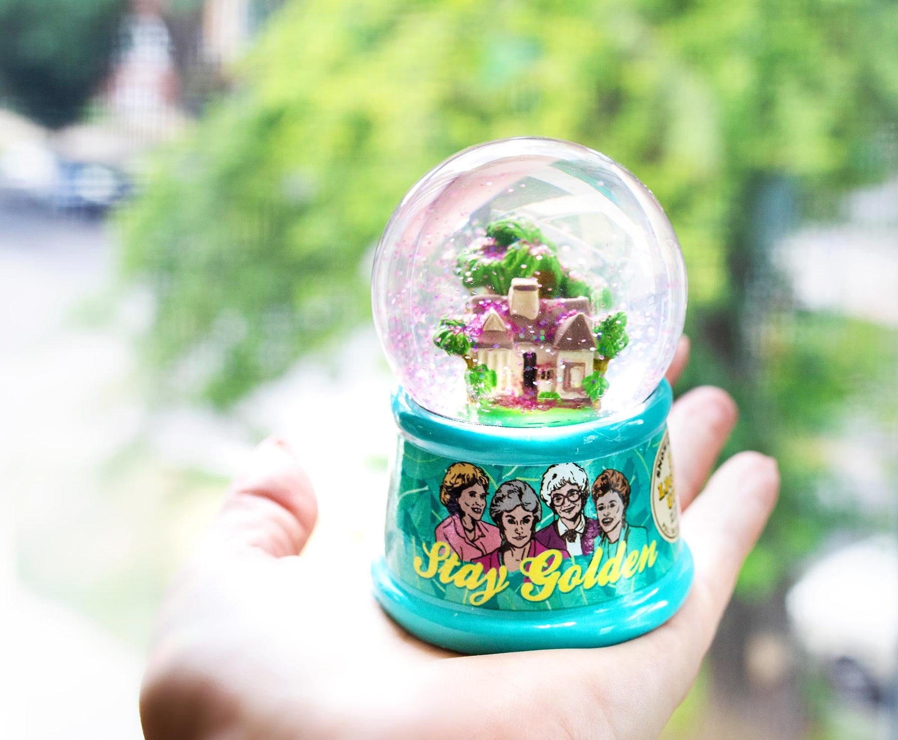 The Golden Girls Shady Pines Light-Up Mini Snow Globe | 2 Inches Tall