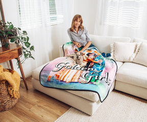 The Golden Girls Raschel Fleece Throw Fleece Blanket | 45 x 60 Inches