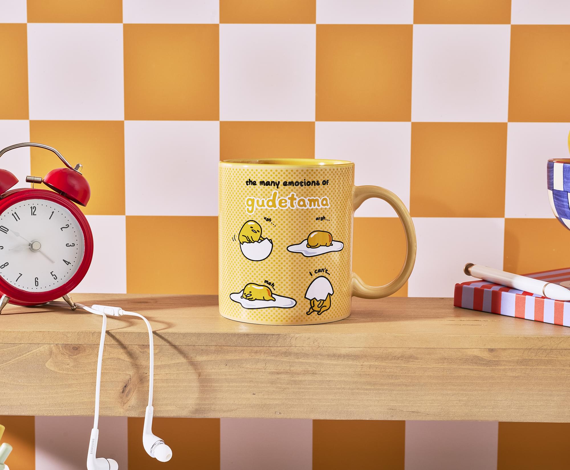Sanrio Gudetama "Many Emotions" Ceramic Mug | Holds 20 Ounces